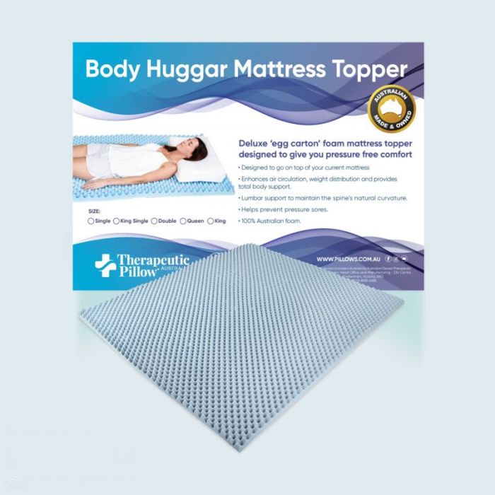 Therapeutic Pillow Body Huggar Mattress Topper - Premium EggFoam Mattress Pad