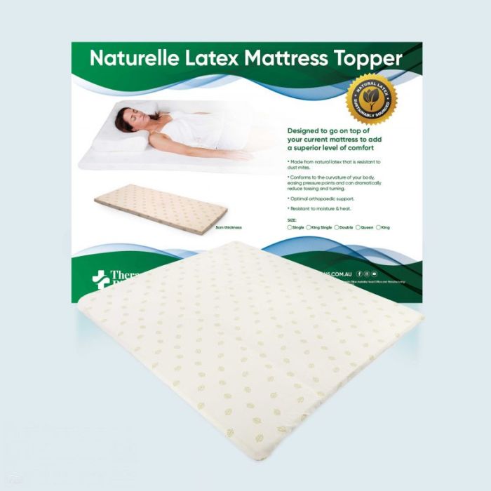 Therapeutic Pillow Naturelle Latex Mattress Topper - Premium Natural Latex Mattress Pad