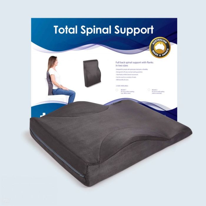 Therapeutic Pillow Total Spinal Support - Full Size Back & Spine Support Chair Cushion