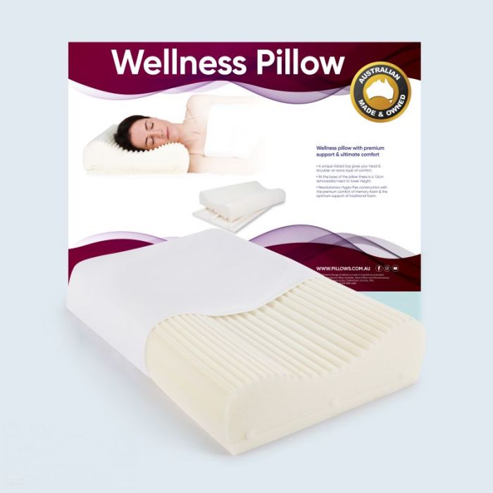 Therapeutic Pillow Wellness Pillow - Comfort of Memory Foam, Support of Traditional Foam